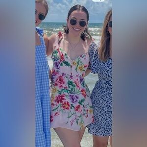 REVOLVE Pink Floral Mini Dress